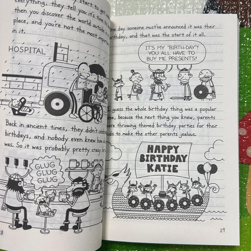 Último diario de Wimpy Kid Partypooper, libro en inglés, libros de ficción para niños, libros de novela Manga, educación infantil - imagen 3