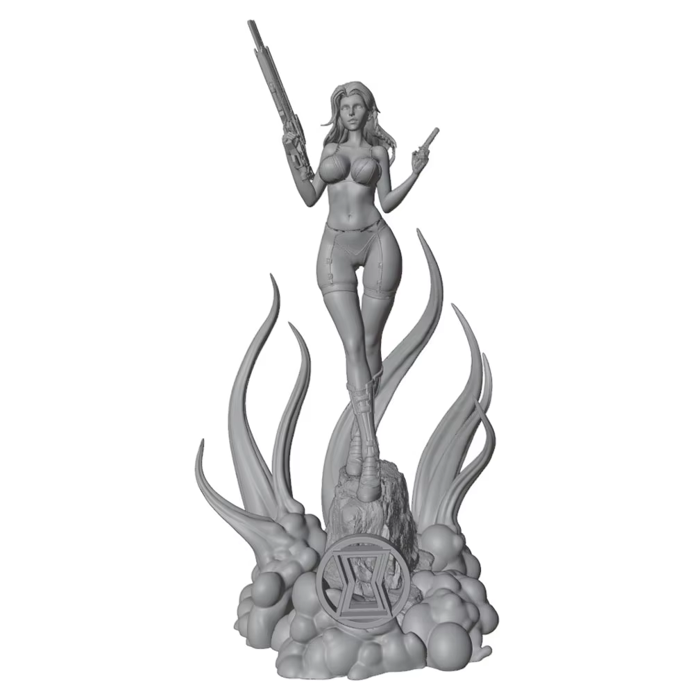 Figura de resina guerrera gris kit sin montar ni pintar impresa en 3D - imagen 2