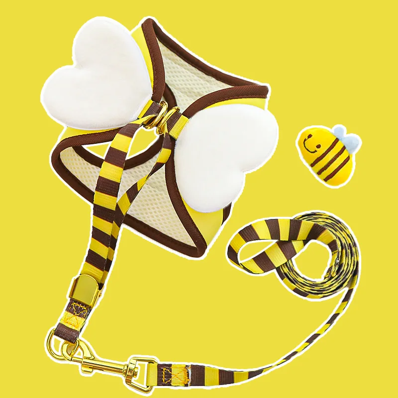 Nuevo conjunto de correas y arnés para perros pequeños y medianos, chaleco con arnés, correa para el pecho para cachorros, suministros para caminar al aire libre para mascotas - imagen 5