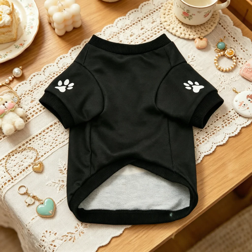 Sudadera para perro con estampado gracioso y tejido suave negro - imagen 5