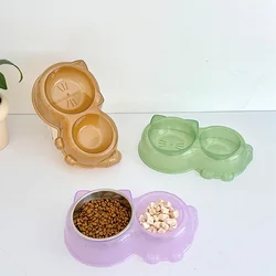Cuencos antiderrames doble para agua, comida de gato y perro