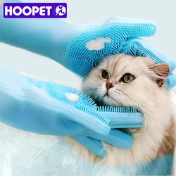 HOOPET-guante de cuidado para mascotas, eliminador de pelo suave para gatos, cepillo de deshedding suave, herramienta de baño para gatos, perros, manopla removedora de pelo para mascotas