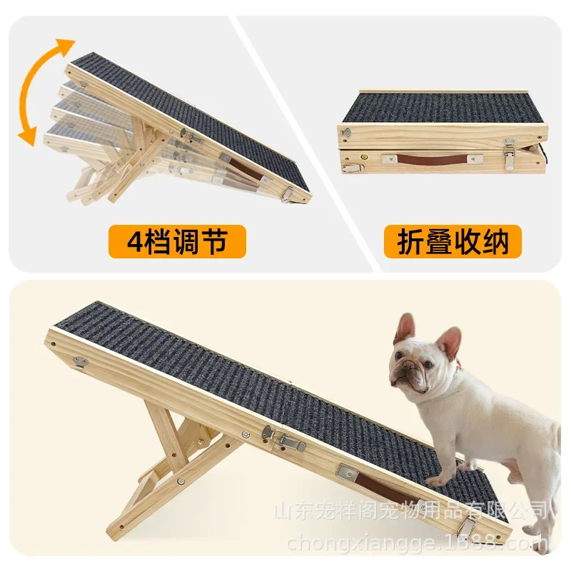 Escaleras antideslizantes de madera para perros plegables y portatiles - imagen 5