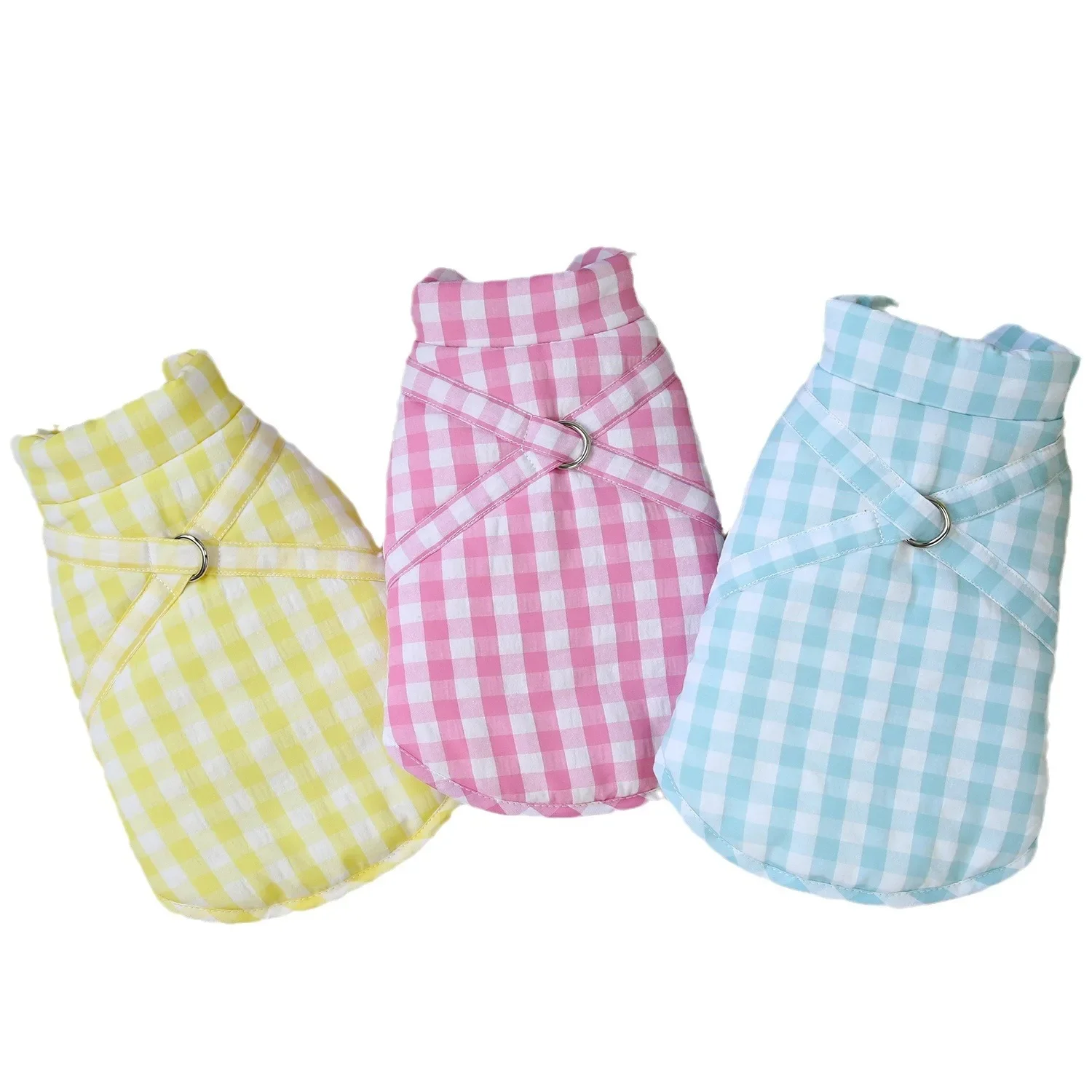 Parkas a cuadros para mascotas de otoño e invierno, abrigo para exteriores para perros, abrigo de tracción, oso de peluche, ropa para perros pequeños y gatos, ropa para cachorros - imagen 5