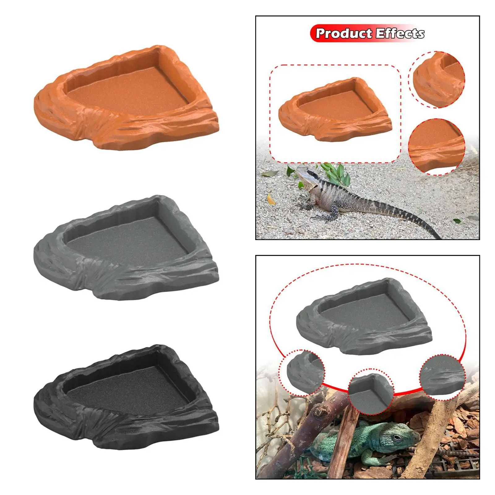 Plato de agua para tortugas en abanico - estable y fácil de limpiar - imagen 3
