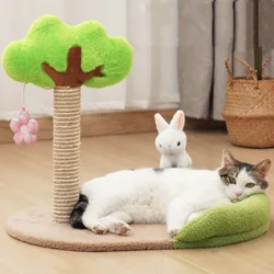 Árbol rascador sisal para gatos adultos con torre poste y plataformas