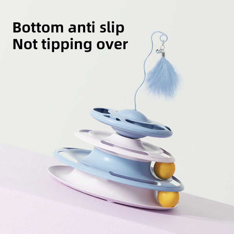 HOOPET-Placa de entretenimiento para gatos, torre de pistas de disco, inteligencia para mascotas - imagen 5