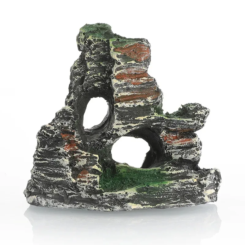 Decoración creativa de resina para acuario, adorno de paisajismo para pecera, escondite de roca de simulación para mascotas acuáticas, 1 ud. - imagen 5