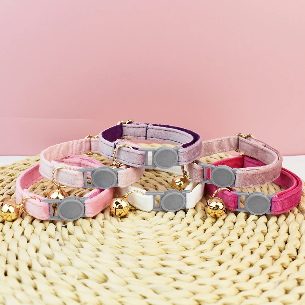 Collar de gato con lazo ajustable, collar de seguridad personalizado para mascotas, nombre personalizado, suave - imagen 2