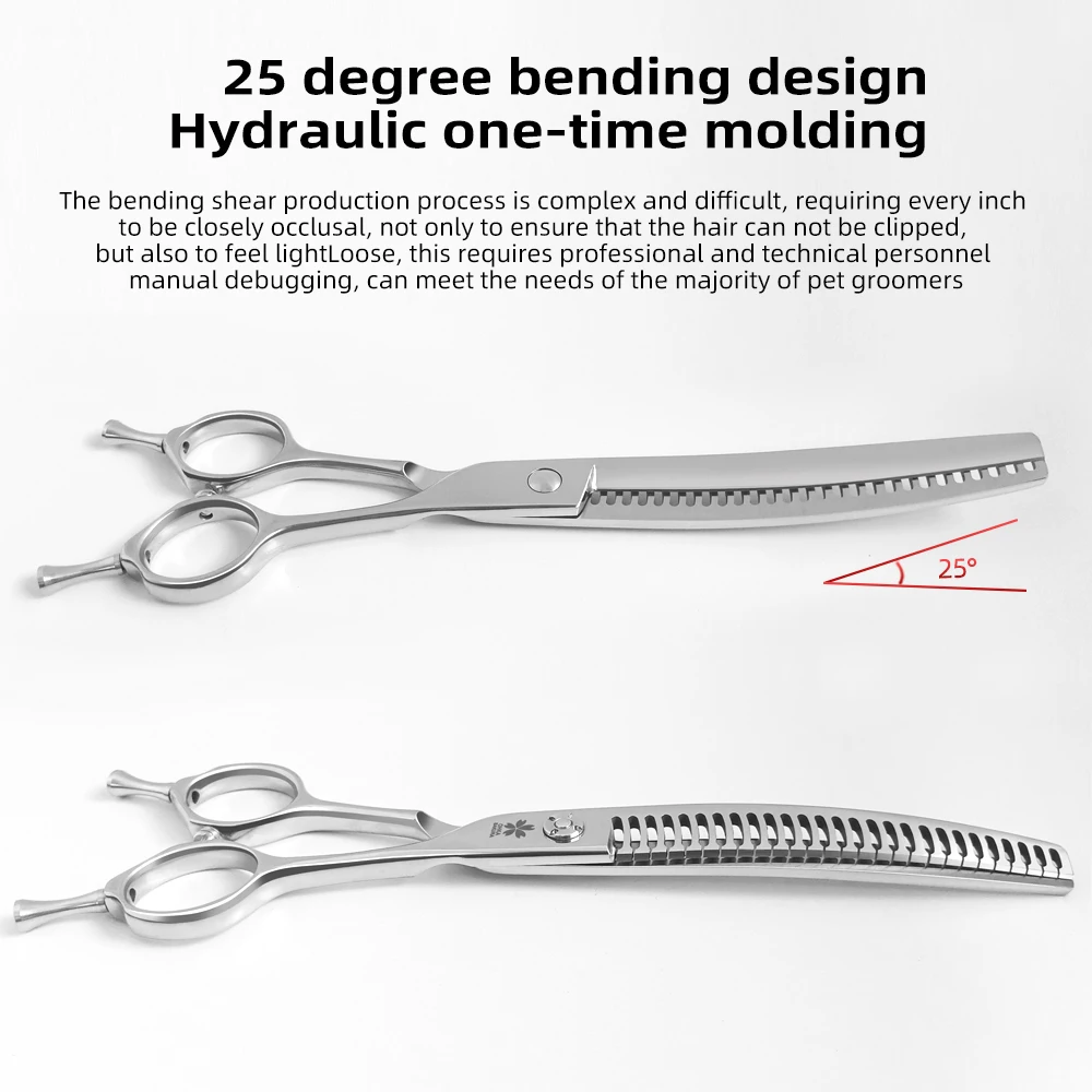 Tijeras de espina de pescado para el cuidado de perros, tijeras de belleza para perros para mascotas de 7,25/7,5 pulgadas, salón de cuidado de mascotas, acero japonés VG10 - imagen 3