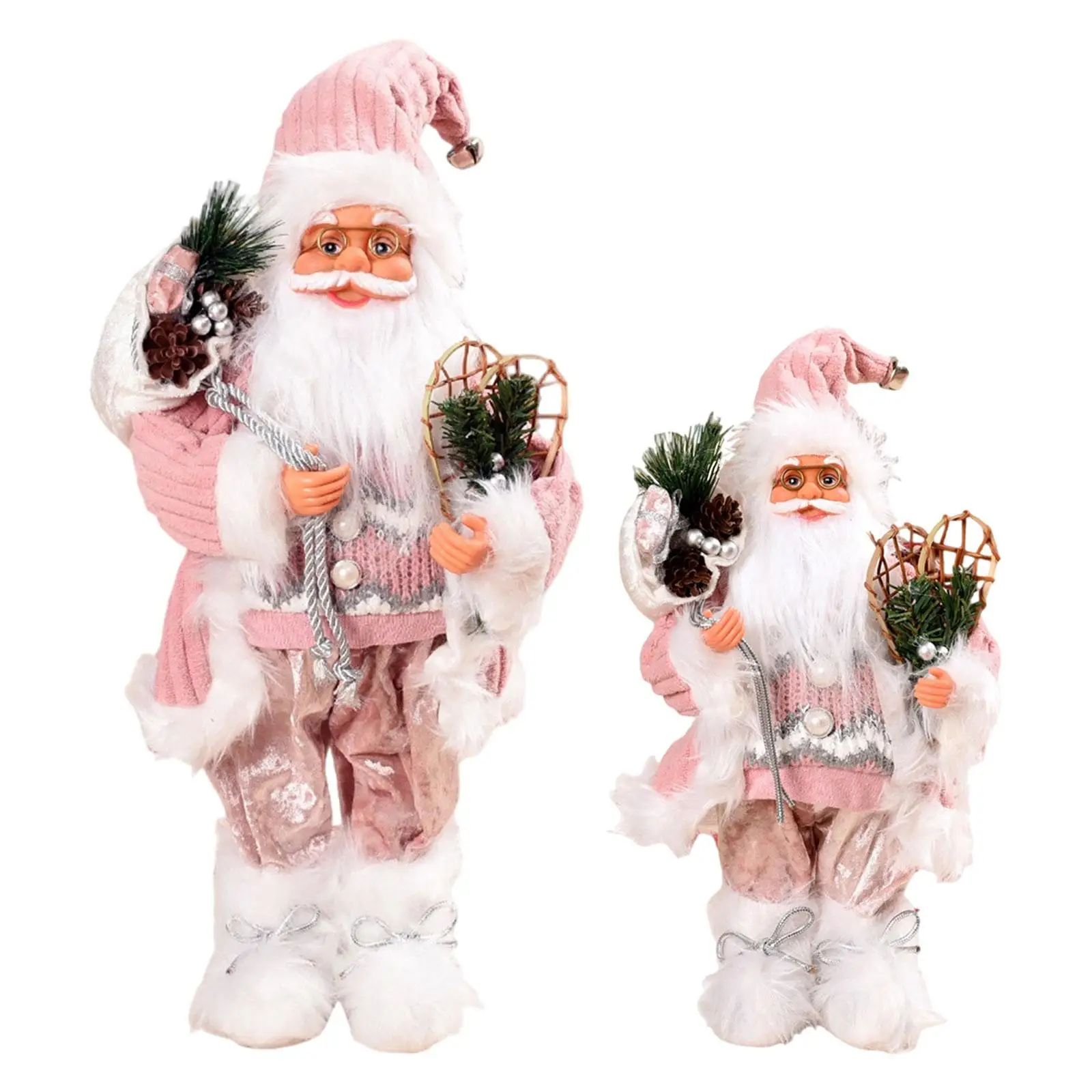 Muñeco de Papá Noel, estatuilla navideña tradicional coleccionable creativa, decoración navideña, adorno de mesa para el hogar y el dormitorio - imagen 3