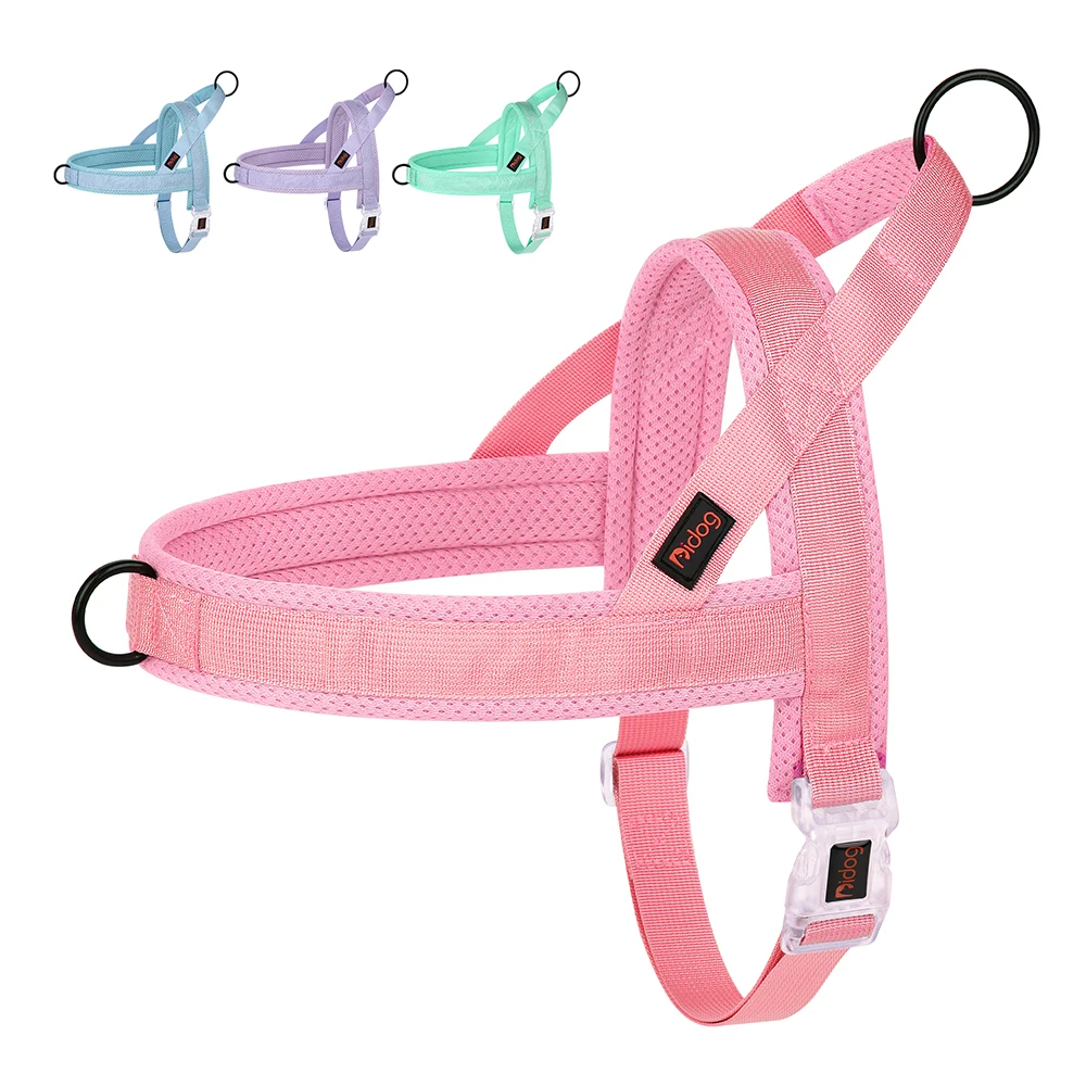 Arnés de nailon para perros sin tirones, arneses para cachorros, chaleco acolchado suave para mascotas, ajustable para perros pequeños, medianos y grandes, Chihuahua, Pug, Pitbull - imagen 2