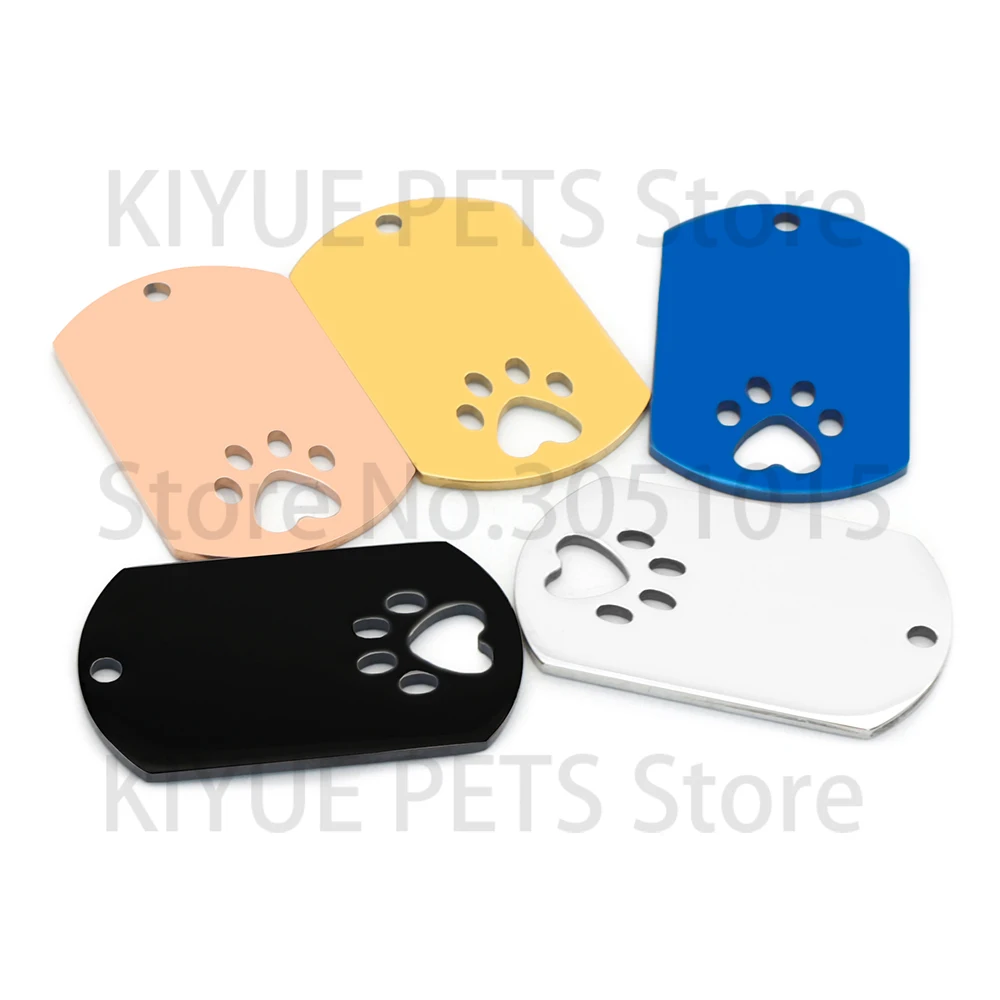 20 piezas personalizado, etiqueta rectangular de acero inoxidable en blanco, accesorios colgantes de espejo de doble cara grabables - imagen 5