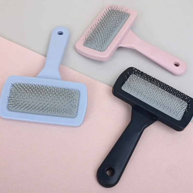 Peine removedor de pelo para mascotas, cepillo de masaje para gatos, peine de pelo para perros, cuidado de mascotas, protección de la piel, cepillos para perros con apertura de nudo de lana - imagen 5