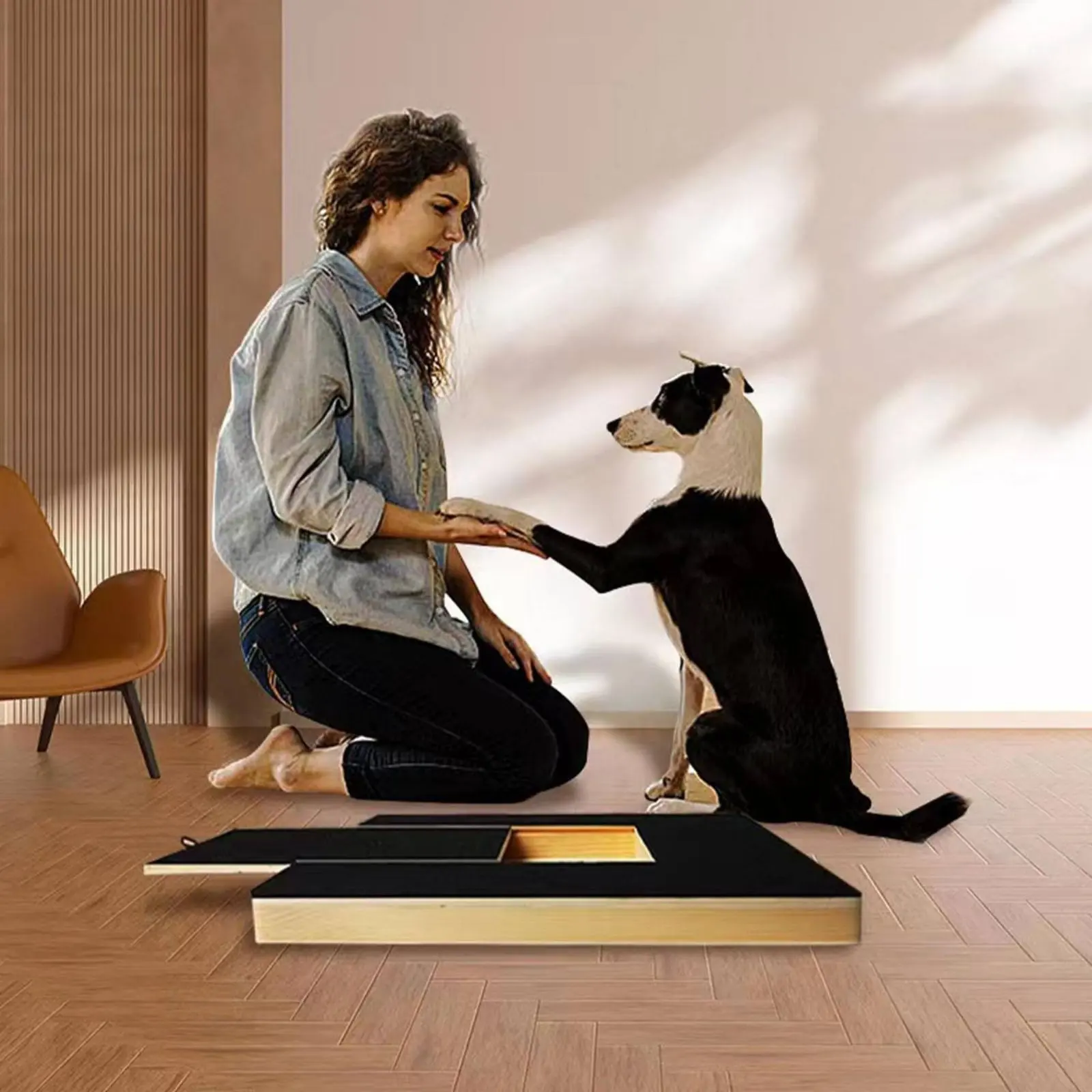 Tabla rascadora de uñas para perros con cajón de premios - imagen 4