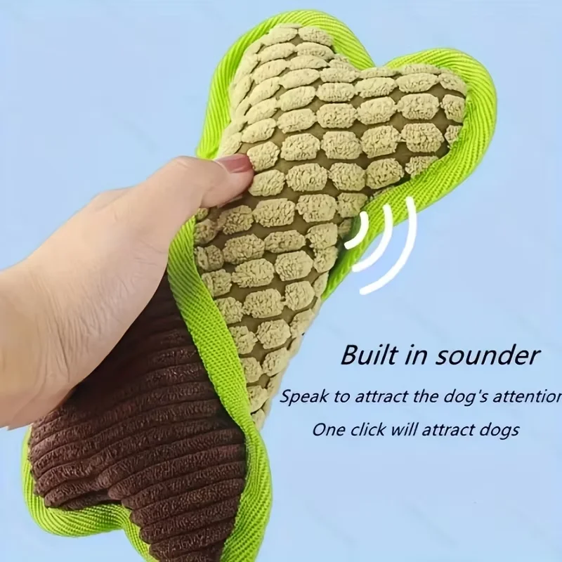 Perro crudo relleno, juguetes de peluche Vocal para chirriadores, hueso para perros resistentes a mascotas, cachorros pequeños, huesos interactivos, mordedura de perro, juguete para masticar, proveedor - imagen 4