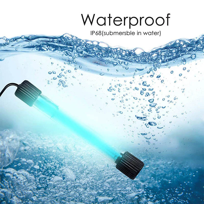 Luz limpia para acuario con temporizador, Mini desinfectante de esterilización UV transparente, lámpara de tratamiento de agua, sumidero, filtro de estanque para pecera - imagen 4