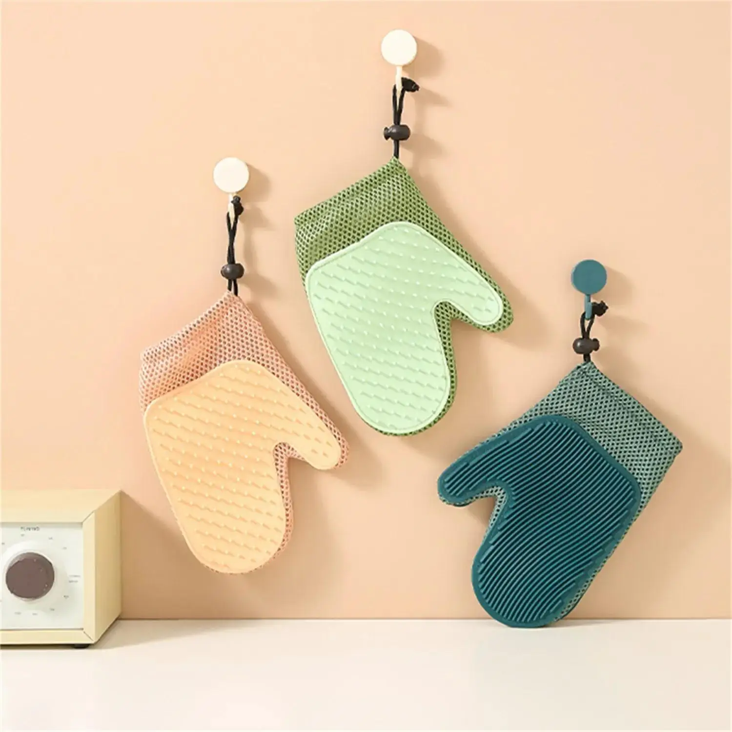 Guante de pelo de gato 2 en 1 y guante eliminador de piel de mascotas, guante de aseo para perros, cepillo para quitar el pelo de mascotas, 1 ud.