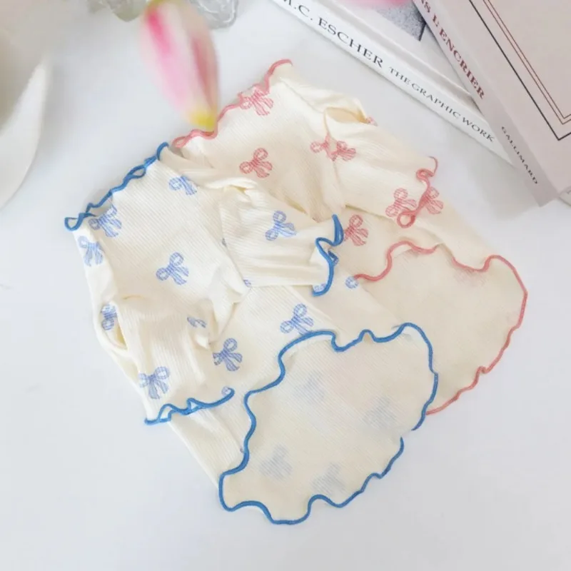 Camisa inferior de invierno con lazo para perro, abrigo con capucha para mascota, Teddy Bichon, gato, Pomerania, ropa para cachorros pequeños, suéter para perros, ropa de invierno - imagen 5