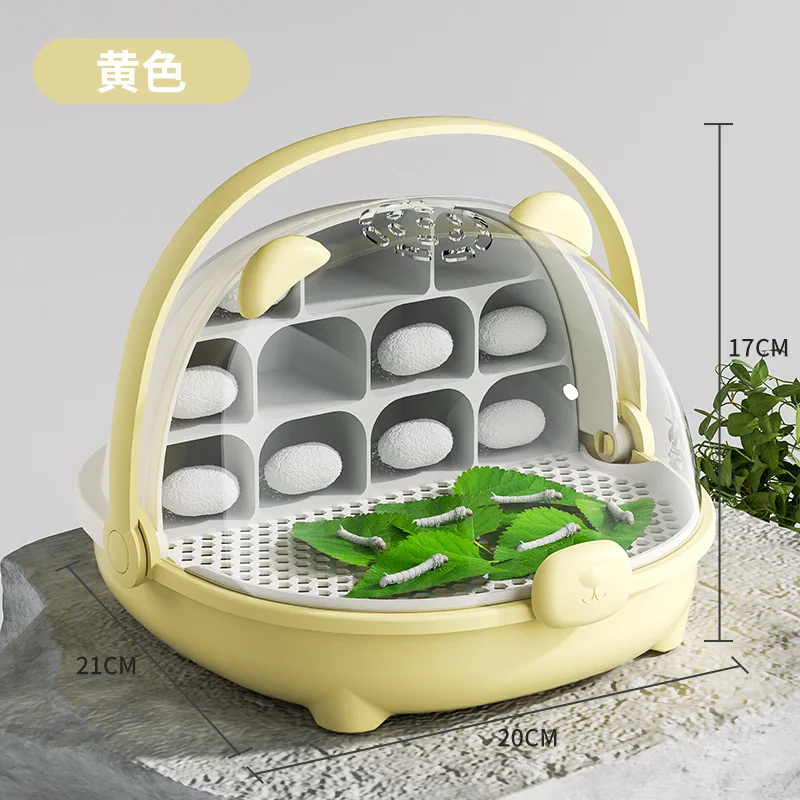 Juego de sericultura de gusano de seda para bebés y estudiantes, caja de alimentación de cápsula espacial para almacén de bebés, almacén de alimentación especial, caja de cría - imagen 5