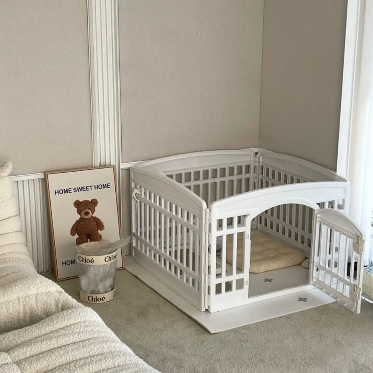 Cercas para mascotas, valla interior, taza de té, valla para perros, perrera a prueba de prisión para perros pequeños - imagen 2