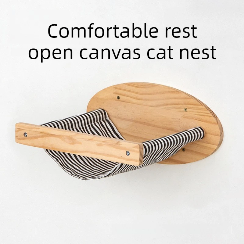 Nido de madera para gatos montado en la pared - Plataforma de salto - imagen 4