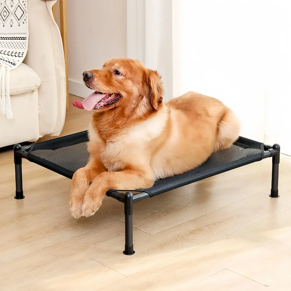 Cama elevada para mascotas, Mini cama plegable para acampar para perros y gatos, casa portátil, extraíble, lavable, perrera para cachorros, hamaca para perros - imagen 2