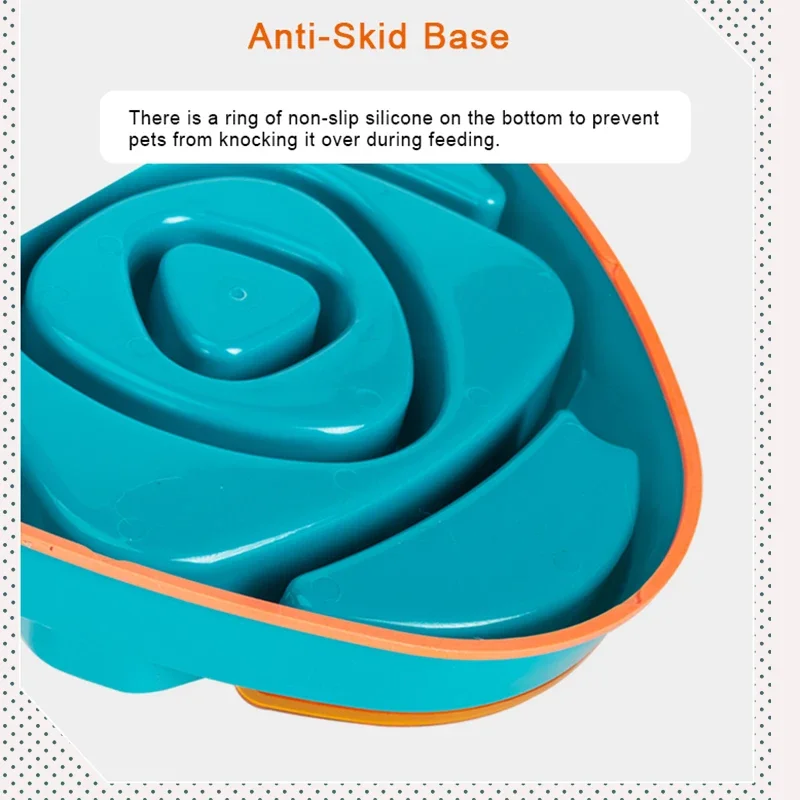 Winhyepet-cuenco de comida lenta para mascotas, rompecabezas antideslizante, cuenco antideslizante para prevenir asfixia, artículos para gatos y perros - imagen 3