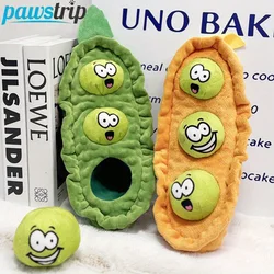 Juguetes interactivos para olfatear perros de peluche, juguetes de guisante para mascotas para perros pequeños y medianos, rompecabezas resistente a mordeduras, juguete chirriante para cachorros, accesorios para perros