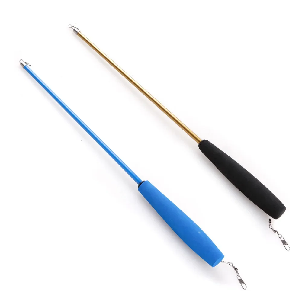 Three-section Fishing Rod Tassel Hair Ball Funny Cat 12-piece Set of Color Feather Replacement Head Cat Toys Interactive - imagen 2