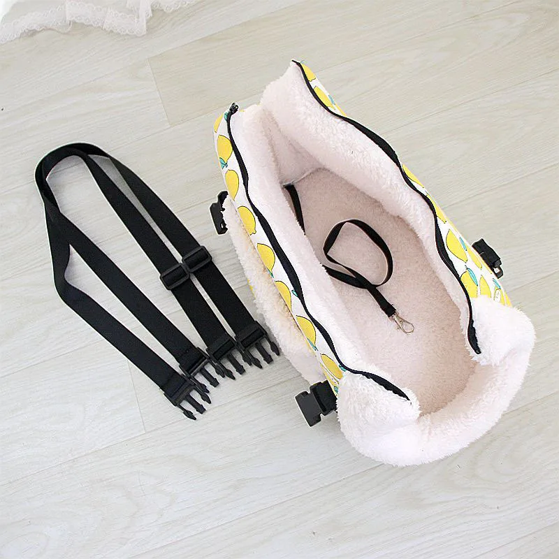 Bolsa de transporte portátil para mascotas, mochila de viaje transpirable de un hombro, plegable, con cierre de seguridad, para gatos - imagen 4