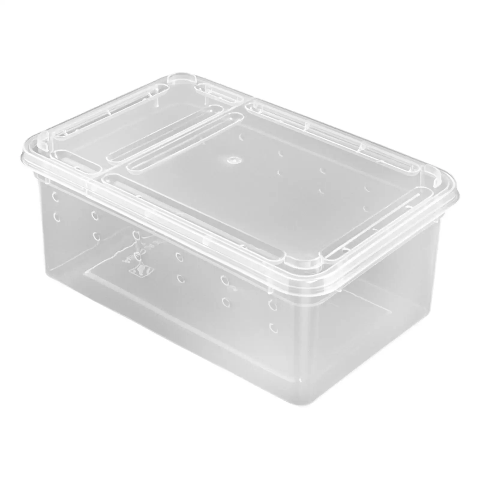 Reptile Feeding Box with Cover Case Breeding Box for Gecko Centipedes Snails