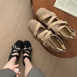 Zapatos Mary Jane Vintage con hebilla cruzada – Tacón interno mujer