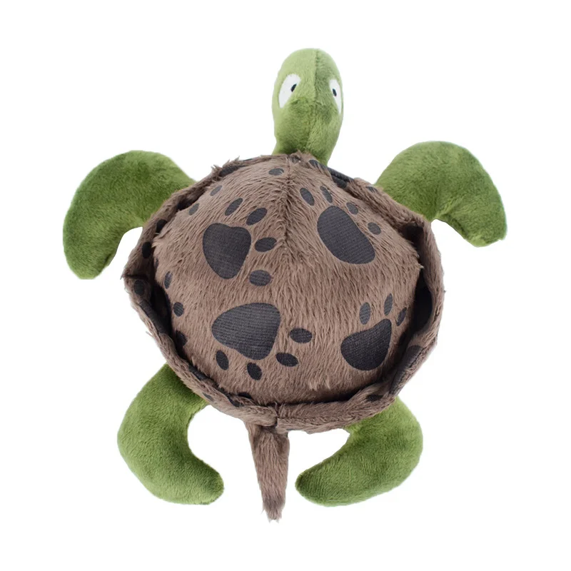Juguete de peluche resistente a las mordeduras para mascotas, juguete de tortuga con sonido para perros, juguete divertido para moler dientes - imagen 2