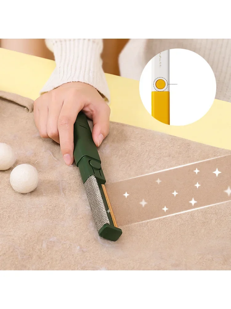 Removedor de pelo 2 en 1 para mascotas, herramientas de limpieza, afeitadora, limpiador de suéter, afeitadora de tela, raspador de alfombra, rodillo - imagen 2