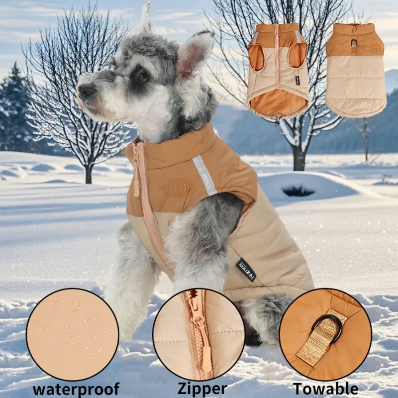 Chaqueta impermeable para perros, abrigo, ropa cálida y suave para perros, chaqueta acolchada de invierno para cachorros, chaleco para gatos a la moda, abrigo, trajes para mascotas Chihuahua - imagen 4