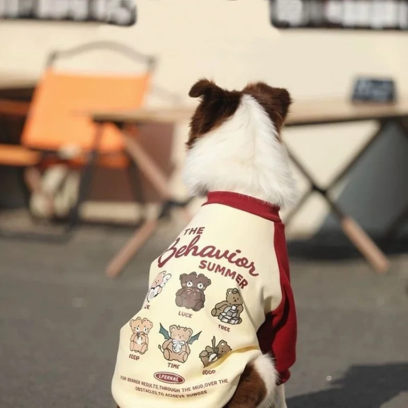 Sudadera con capucha de lana para perro, ropa para perros grandes en clima frío, Sudadera con capucha roja, compatible con Golden Retriever Border Collie Labrador alemán She - imagen 3