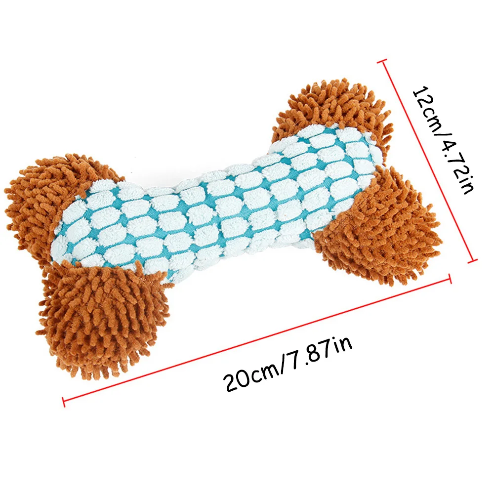 Juguete de peluche duradero para perros, juguete para masticar y molar para limpieza de dientes, juguete interactivo suave no tóxico para mascotas, - imagen 5