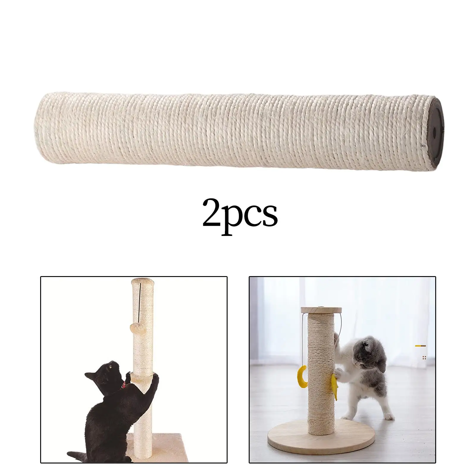 Scratch Post Refill Tree Scratcher Post Sharpen Claw Toy DIY Cat Scratching Post Replacement for Playing Grinding Claw