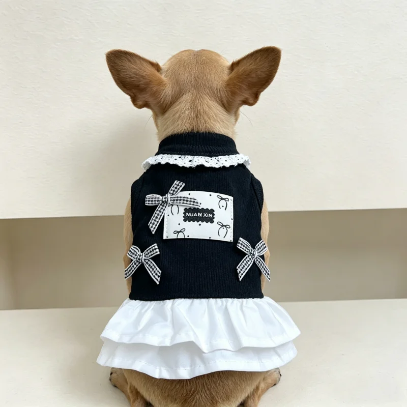 Ropa de verano ligero para perros Chihuahua y Bichón – Falda encaje - imagen 4