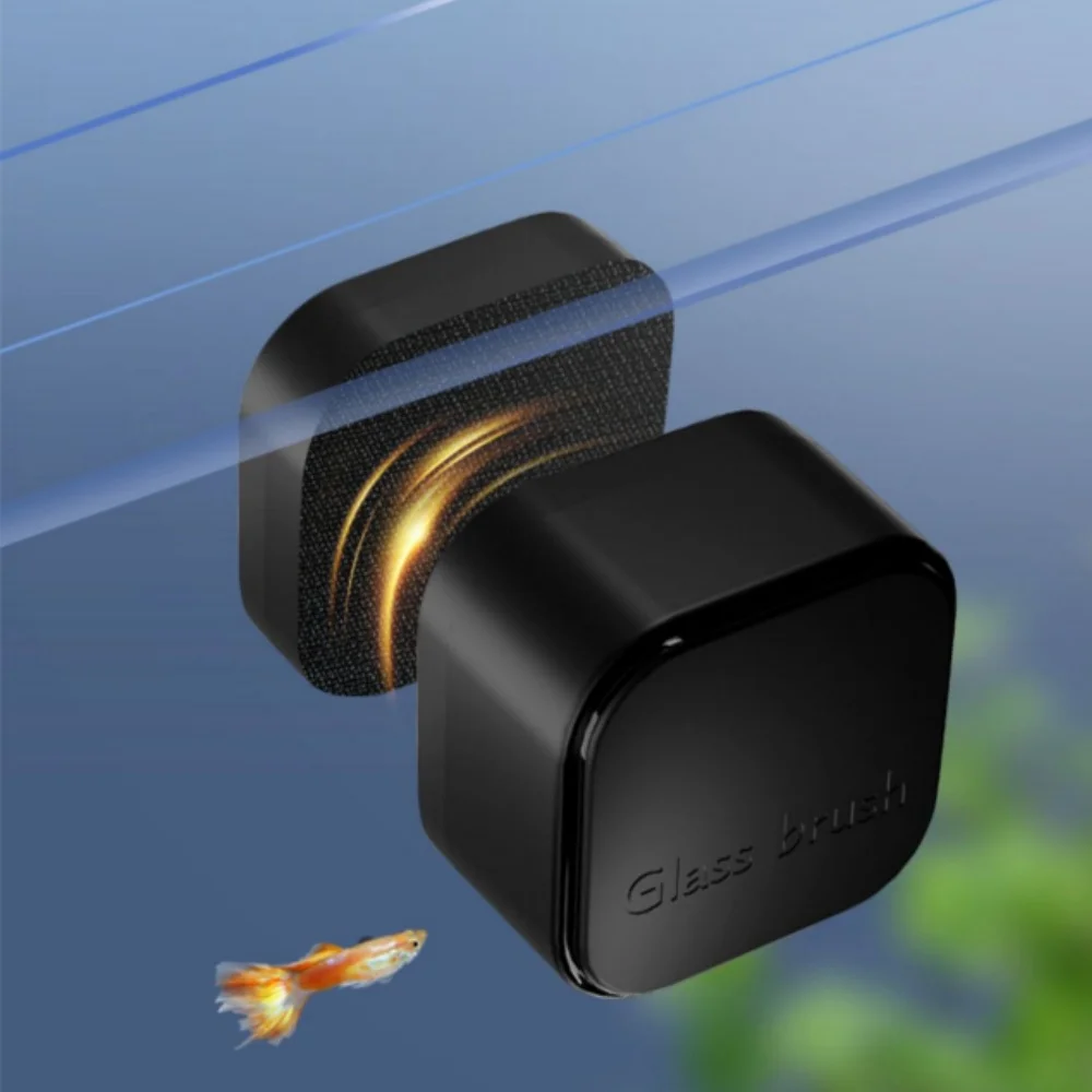 Mini cepillo limpiador de vidrio magnético para acuario, raspador de algas de plástico cuadrado, adecuado para varios peces, herramienta de limpieza magnética fuerte - imagen 2