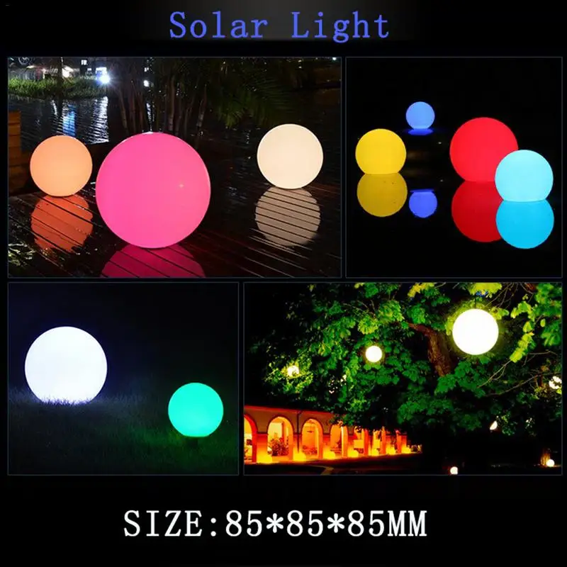 Luces flotantes para piscina, lámpara de bola alimentada por energía Solar, resistente al agua, globo LED brillante, accesorios para piscina en el suelo - imagen 2