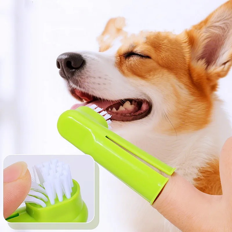 Juego de cepillos de dientes para perros, cepillo de dientes para mascotas, 3 uds., limpieza de dientes para perros, juego de cepillos de dientes para perros, cuidado bucal, cepillo de dientes para gatos, suministros para mascotas - imagen 2