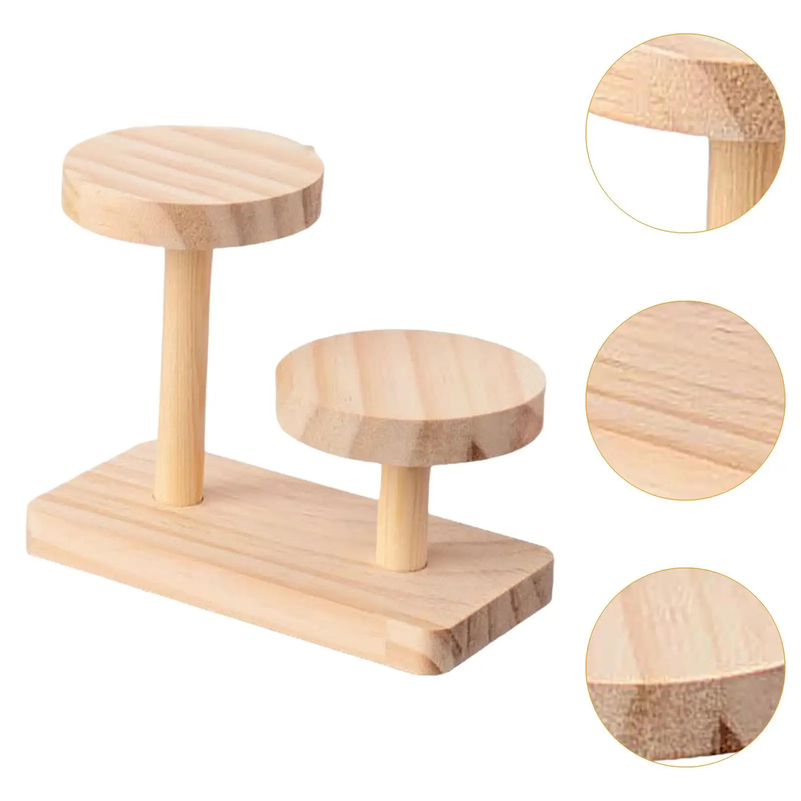 Wooden Display Rack Multi Layer Wooden Display Holder Shelf Rack Wood Organizer for Watch Desktop Glasses Countertop Jewelry