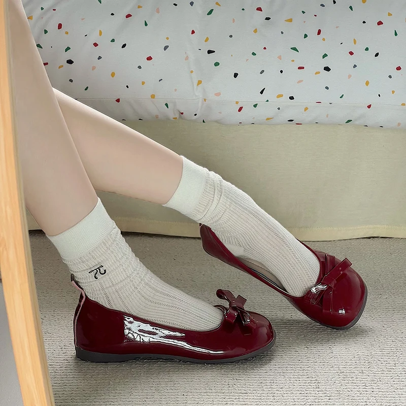 Zapatos ballet sin cordones para perros: suela suave nudo mariposa - imagen 2