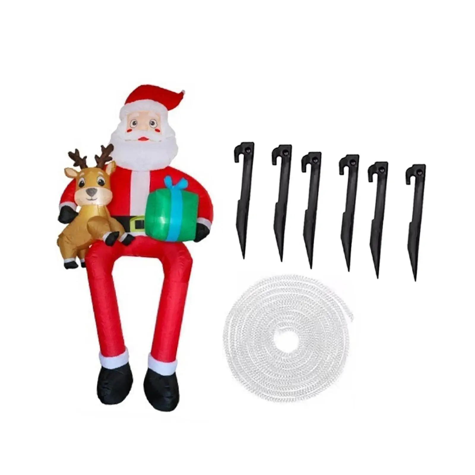 Christmas Inflatable Santa Xmas Decorations Sitting on The Roof Cute Inflatable Christmas Inflatable Santa Xmas Decorations Sitting on The Roof Cute Inflatable