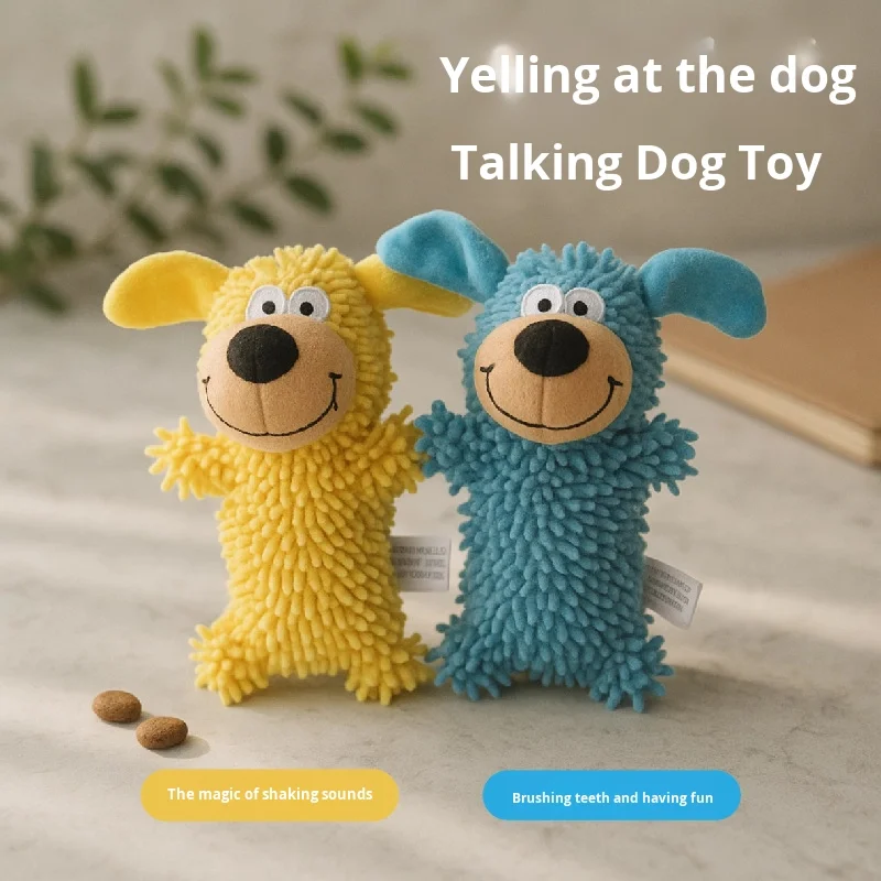 Fregona de peluche chirriante de dibujos animados para perros, juguete a prueba de masticar para cachorros, perros pequeños, Ideal para el hogar, tiempo de juego, regalo de cumpleaños - imagen 3