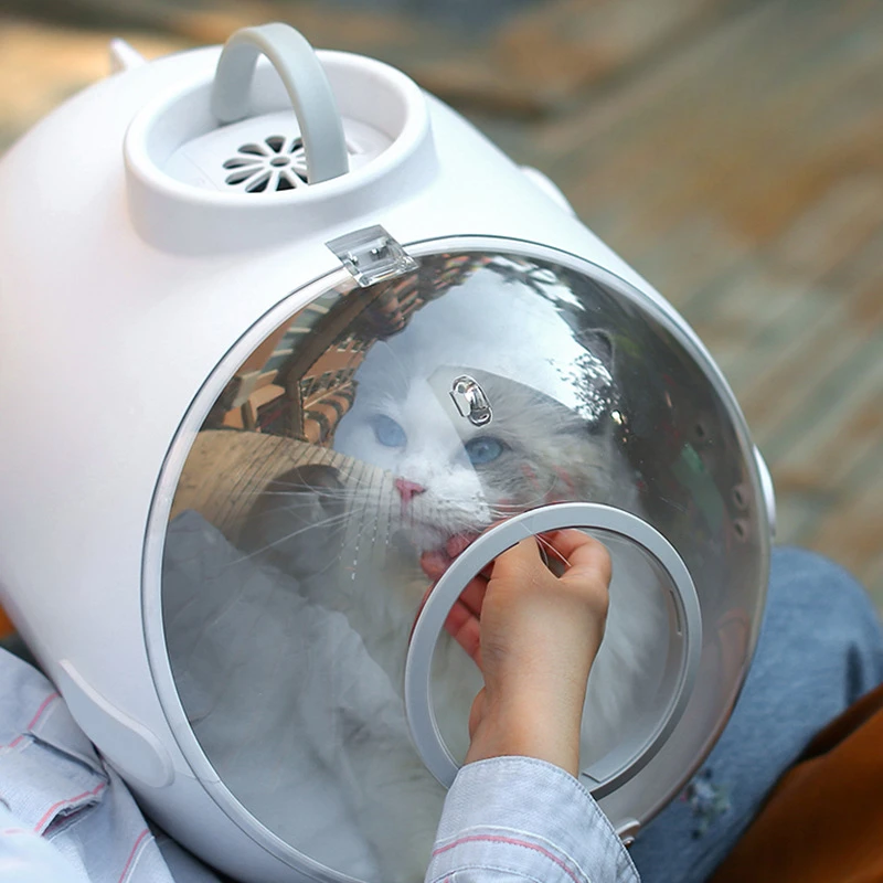 Bolsa para gatos de gran capacidad, cápsula espacial, mochila portátil con apertura cruzada para suministros saliente para mascotas, productos para gatos, accesorios para perros - imagen 3