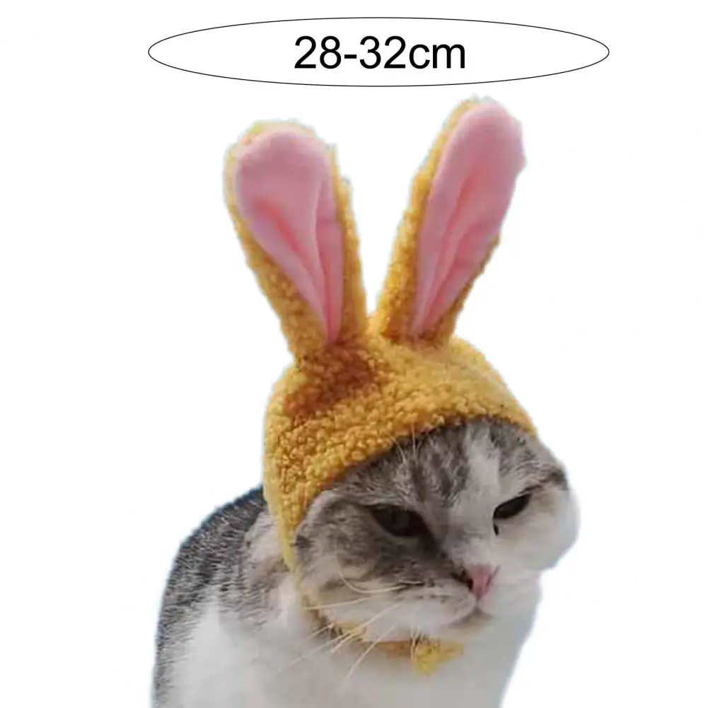 Sombrero con Orejas de conejo para mascotas, gorro llamativo de dibujos animados para gatos y perros, bonito y acogedor, cálido y divertido, a la moda - imagen 2
