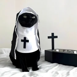 Disfraz monja Halloween para gato y perro – Talla pequeña